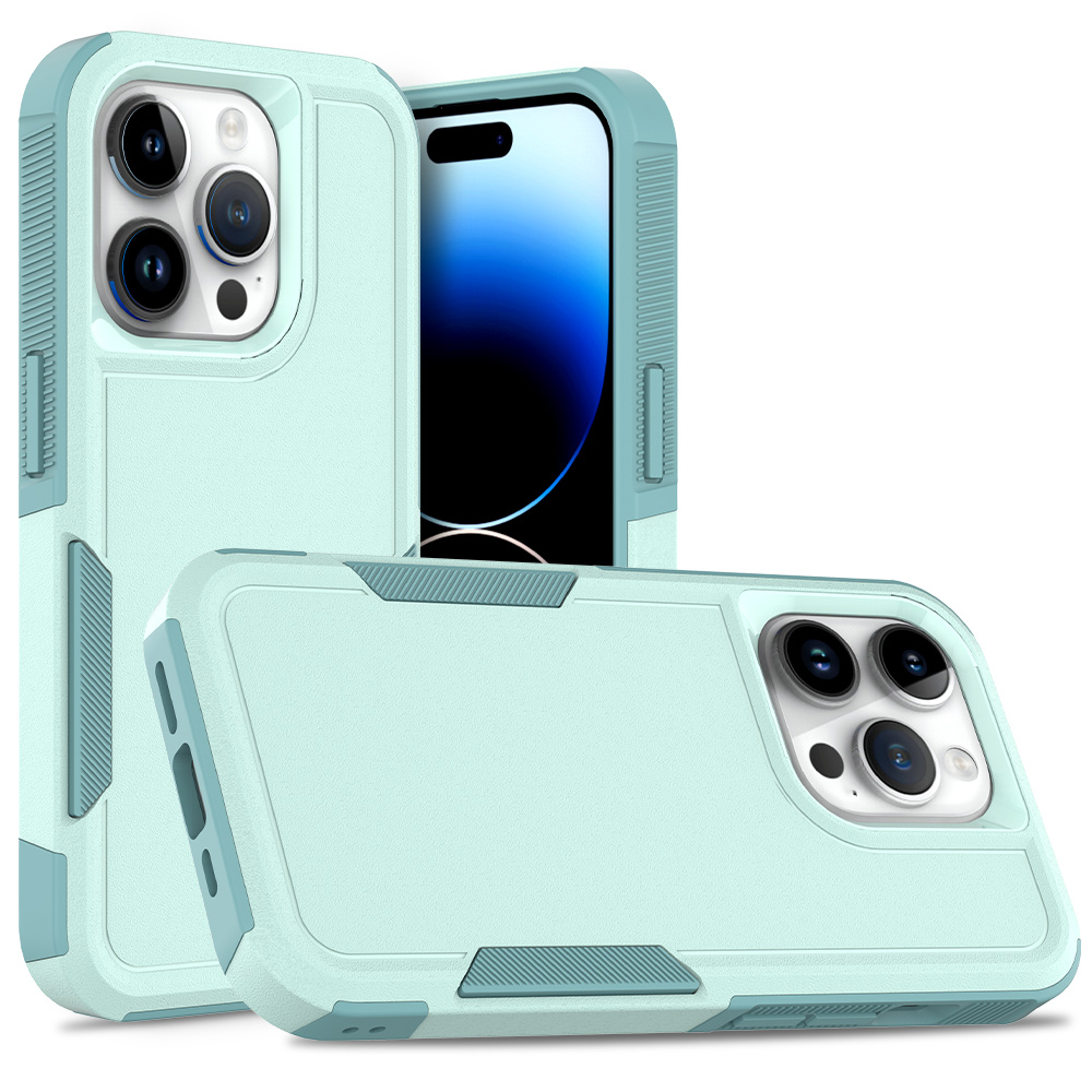 

Für Das Iphone 15 Pro Anti-scratch Phone Case PC+TPU Schockfeste Rückdeckabdeckung - Minzgrün, iPhone 15 Pro