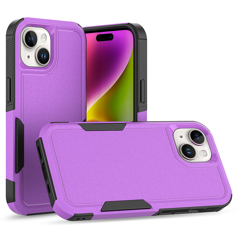 

Für Das Iphone 15 Dual Layer Protection PC+TPU Deckung Anti-fall-telefonhülle - Lila, iPhone 15