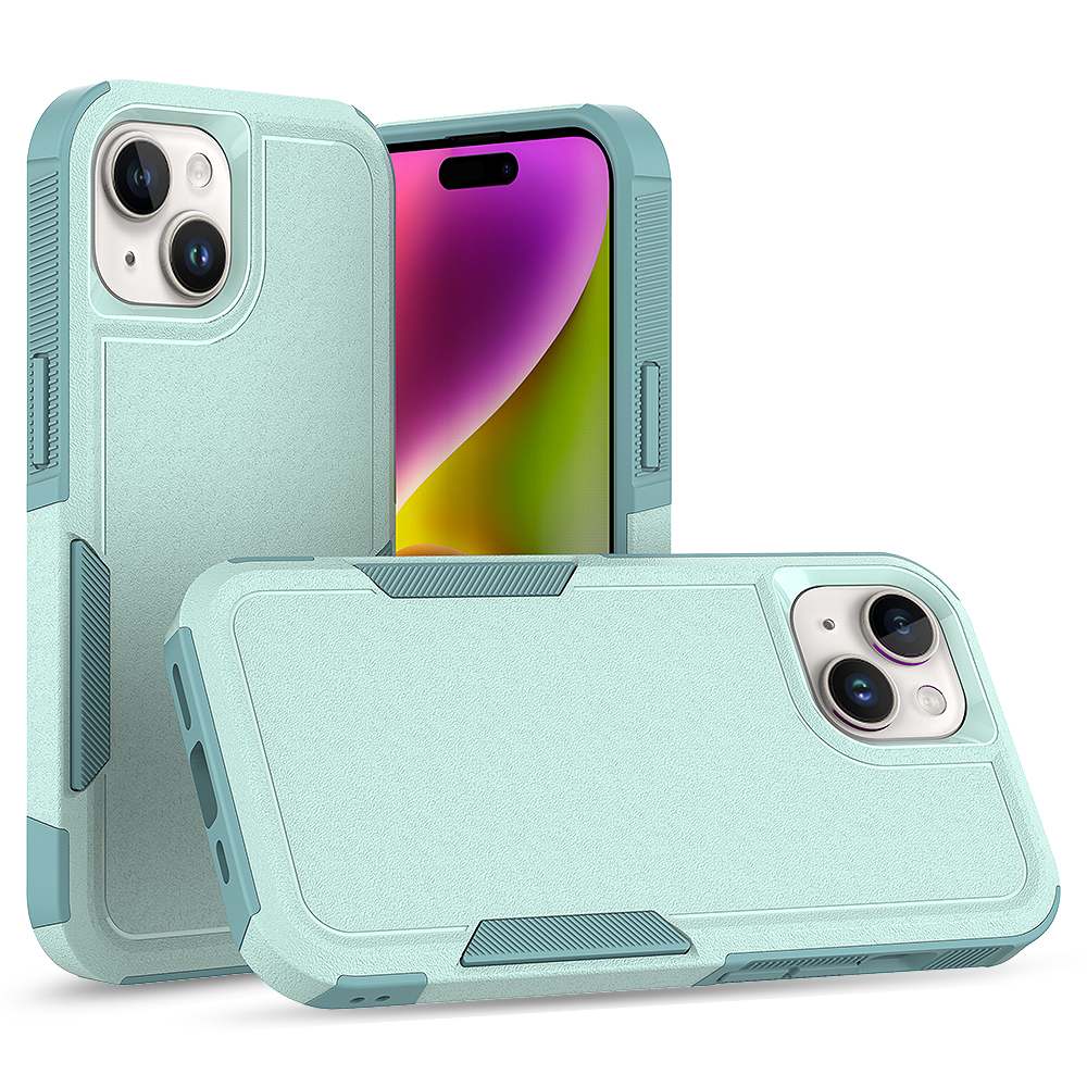 

Für Das Iphone 15 Dual Layer Protection PC+TPU Deckung Anti-fall-telefonhülle - Minzgrün, iPhone 15