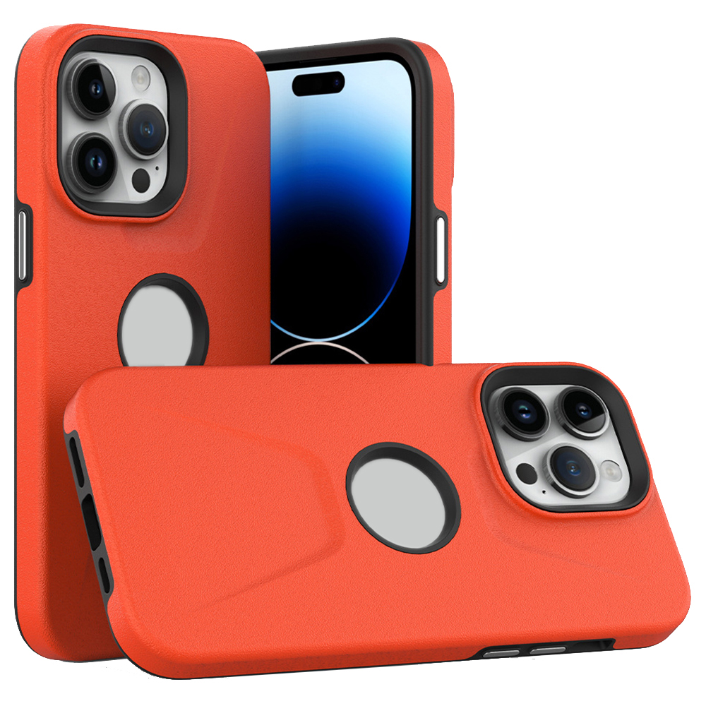 

Für Das Iphone 15 Plus Telefonhülle PC+TPU Dual Layer Protection Logo Ansicht Abdeckung - Orange+schwarz, iPhone 15 Plus