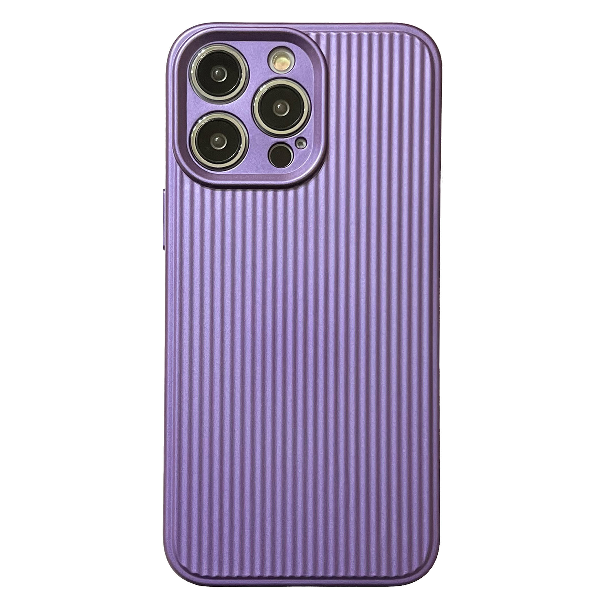 

Für Iphone 14 Pro Max -streifen Strukturierte Mobiltelefonabdeckung Elektroplierend Weiche TPU -hülle - Lila, iPhone 14 Pro Max