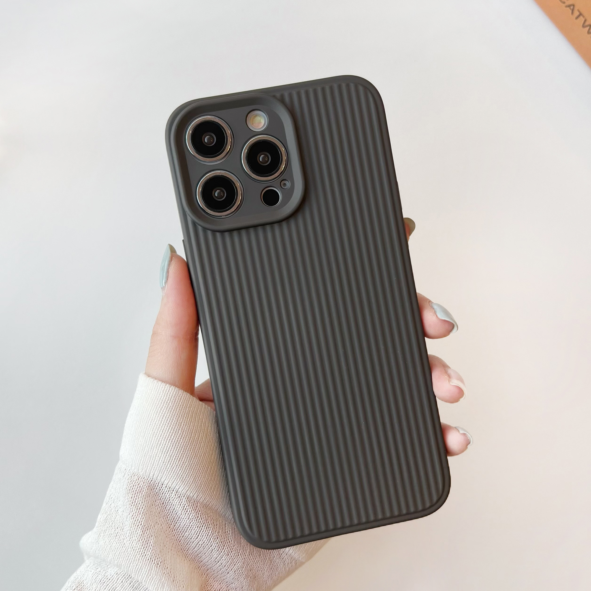 

Für Iphone 14 Pro Max Anti-Stripes Back Phone Hülle Weiche Tpu-schockschutzschutzabdeckung - Grau, iPhone 14 Pro Max