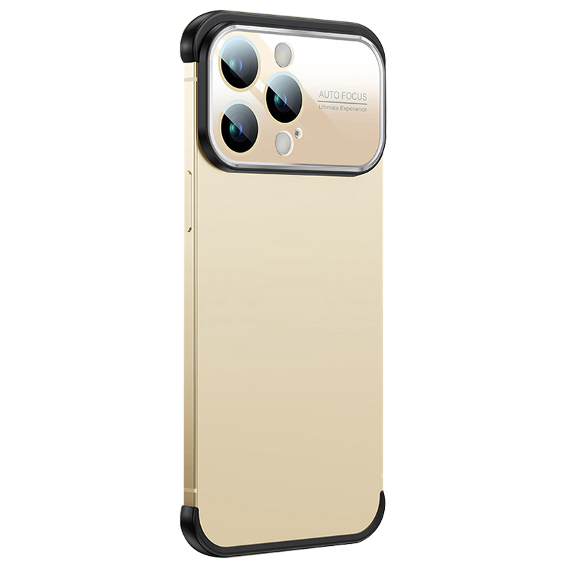 

Schlankes Stoßfängergehäuse Für Iphone 13 Pro Max 6,7 Zoll Tpu+acryllinse Guard No-rücken-telefonabdeckung - Gold, iPhone 13 Pro Max