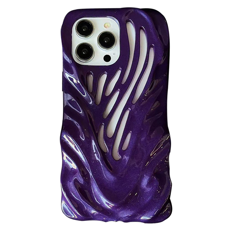 

TPU -shell Für Iphone 14 Pro, Süßigkeitenfarbe Phone Hülle Hohlout Schockdes Hintere Rückseite - Lila, iPhone 14 Pro