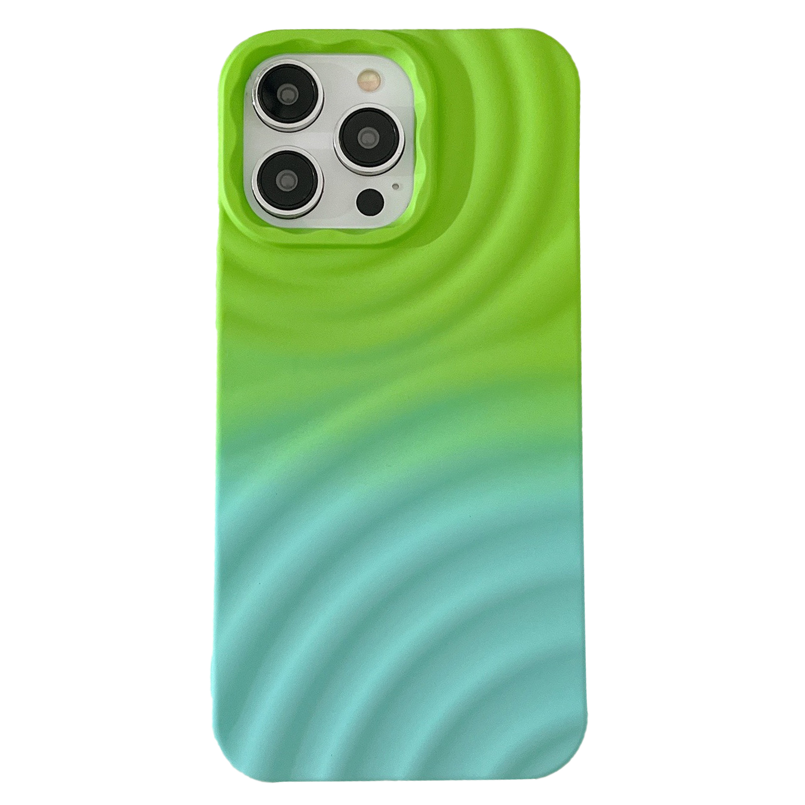 

Für Iphone 14 Pro Max Soft TPU Phone Deckabdeckung Gradient Wasser Ripple Textur Hülle - Gradientengrün, iPhone 14 Pro Max