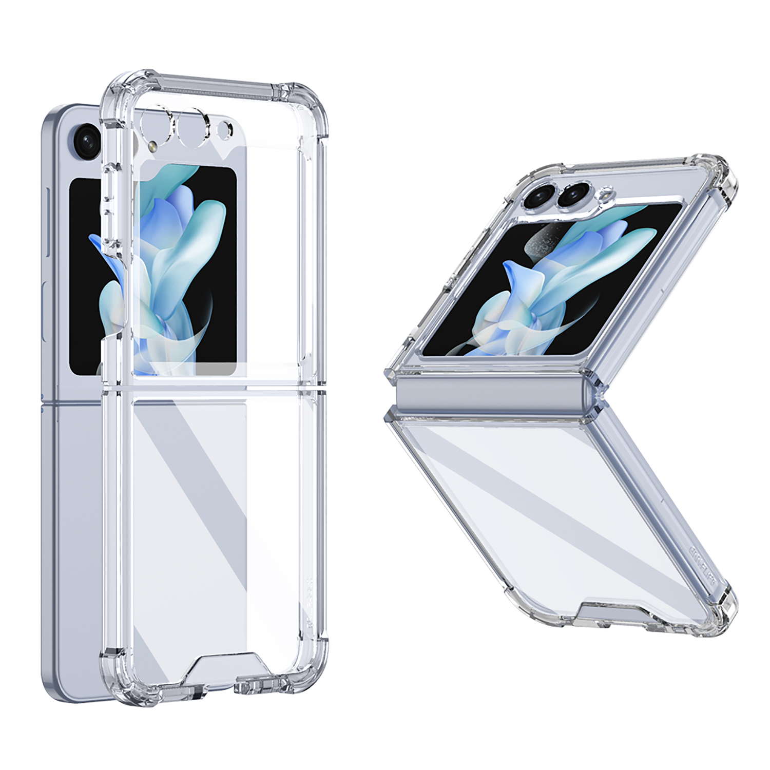 

GKK Für Samsung Galaxy Z Flip5 5G Clear Phone Case Soft TPU Airbag Anti-fall-abdeckung - Transparent, Galaxy Z Flip5 5G