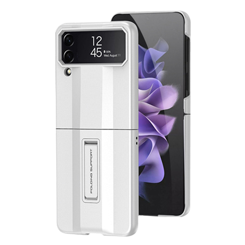 

GKK Supercar -serie Für Samsung Galaxy Z Flip4 5G Kickstand Hard PC Phone Case Elastic Gurt Scharnierschutzabdeckung - Silber, Galaxy Z Flip4 5G