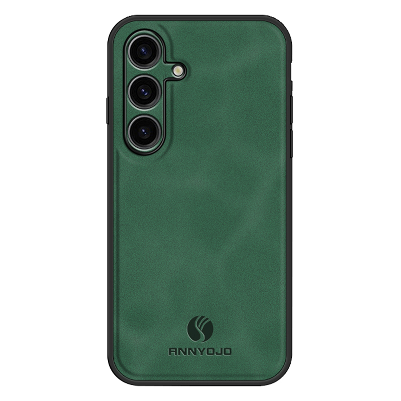 

Annyojo Für Samsung Galaxy S23 fe Slim Phone Cover PU Leder+pc+tpu Schutzhülle Hilfsmagnetautos Mount - Grün, Galaxy S23 FE