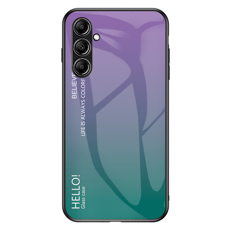 

Für Samsung Galaxy S23 fe Gradient Tempered Glass Case PC+TPU Schockdelie -telefonabdeckung - Gradientenviolett, Galaxy S23 FE