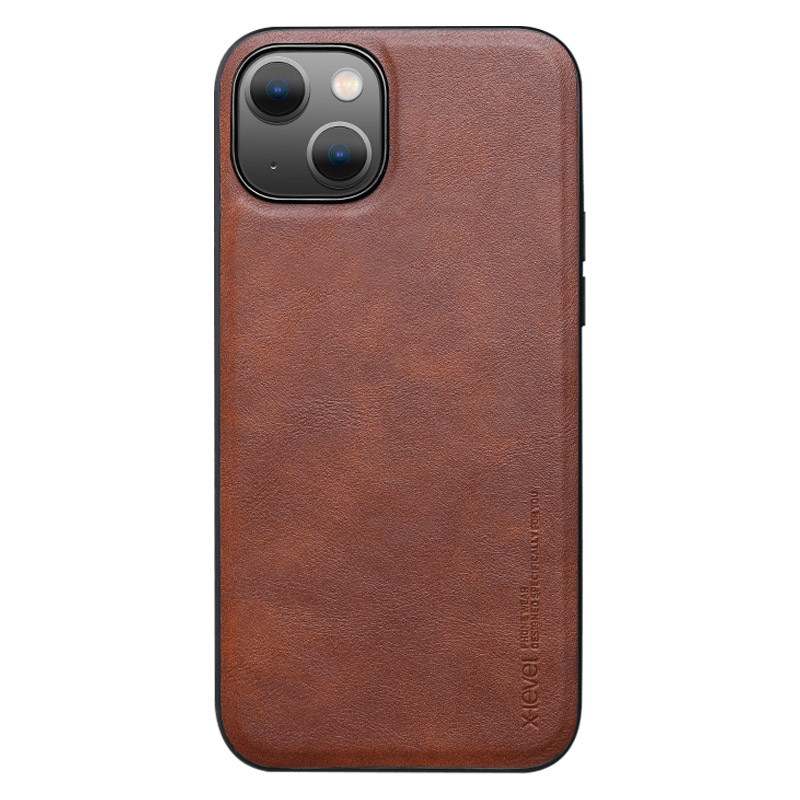 

X-level Bojue-3-serie Für Iphone 15 PU Leder+tpu-schutzhülle Anti-kratzer-telefonhülle - Braun, iPhone 15