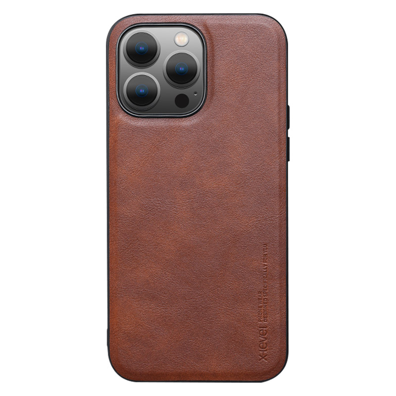 

X-level Bojue-3-serie Für Iphone 15 Pro Max PU Leder+tpu-telefonabdeckung Anti-fall-back-hülle - Braun, iPhone 15 Pro Max