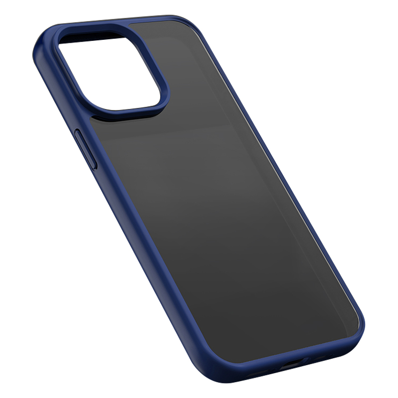 

X-level-handy-rückdeckabdeckung Für Iphone 15 Plus, Drop Proof Gummi-haut-touch-acrylhülle - Navy Blau, iPhone 15 Plus