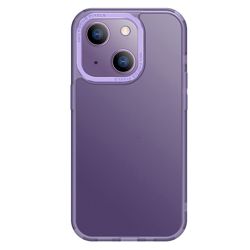 

X-level Für Iphone 15 Plus Anti-drogen-matthülle Metall-objektivrahmen Tpu+pc-telefonabdeckung - Lila, iPhone 15 Plus