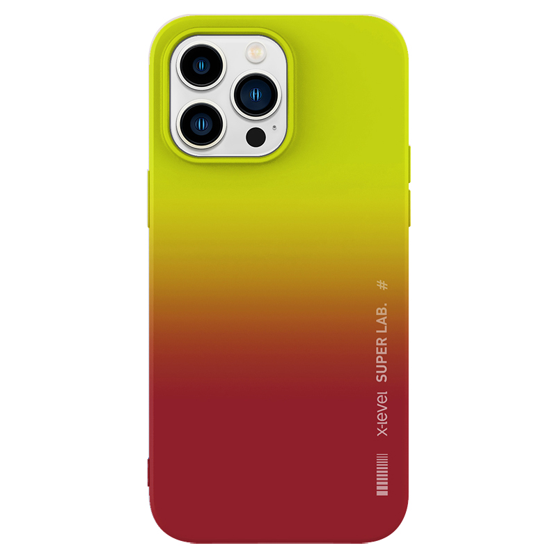 

X-level Für Iphone 15 Pro Max Rainbow-serie Anti-drop-farbspleißen Phone Hülle Weiche Silikon-rückseite - Rot, iPhone 15 Pro Max