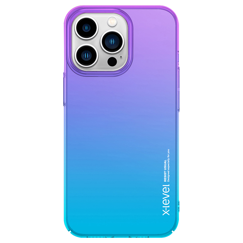 

X-level Für Iphone 15 Pro Max Colorful Series Hardpc Back Protector Case Color Spleißen Telefonabdeckung - Lila, iPhone 15 Pro Max