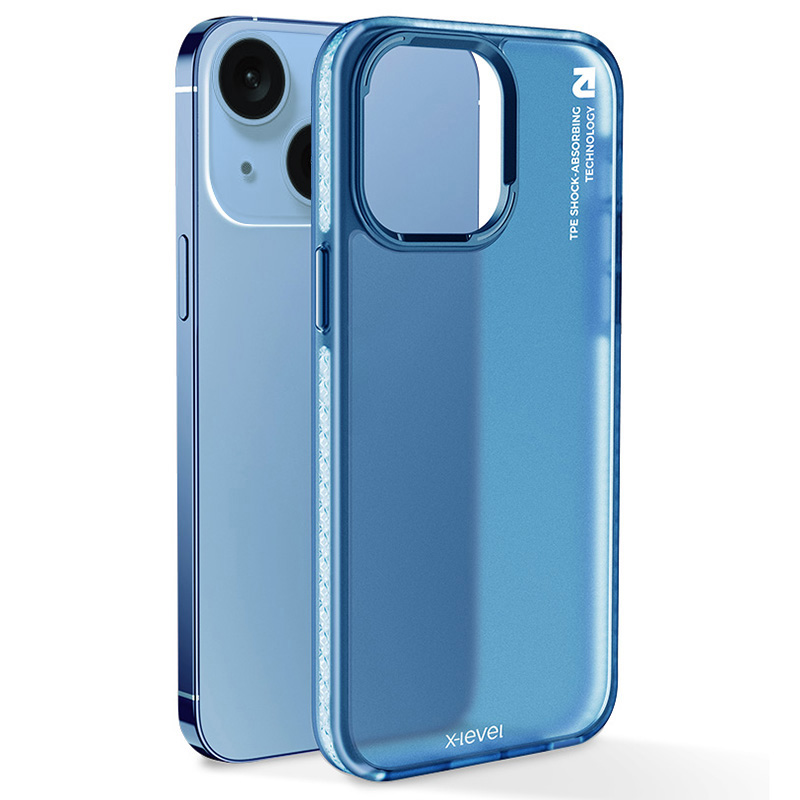 

X-level Für Iphone 15 Plus Mattes Rückzugsabdeckungsrahmen Schockdicht Von Tpu+pc-telefonhülle, iPhone 15 Plus