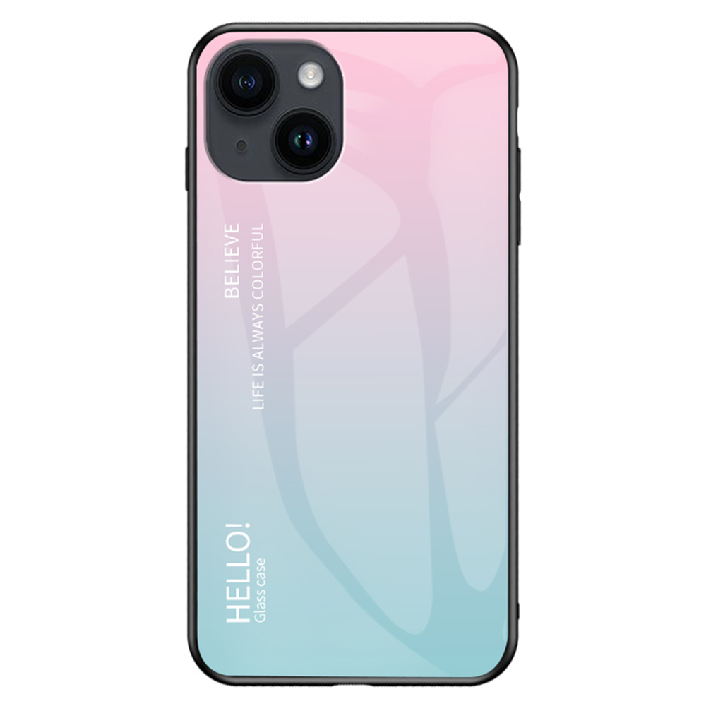 

Für Das Iphone 15 Schutzhelfeleiter Temperature+pc Back TPU -rahmengradientenhülle - Gradientenrosa Blau, iPhone 15