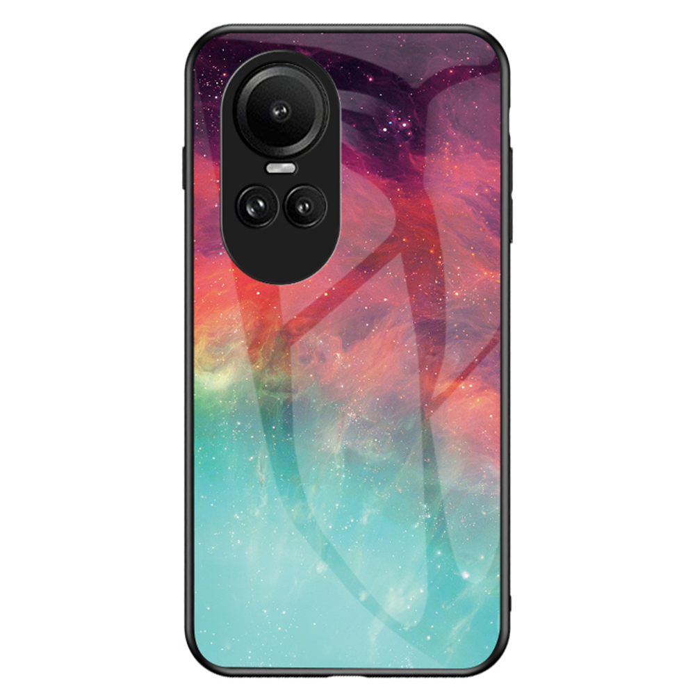

Für Oppo Reno10 5G (global) / Reno10 Pro 5G (global) Temperiertes Glas+pc+tpu -deckung Starry Sky Muster Phone Hülle - Farbe Starry Sky, Oppo Reno10 5G (Global)