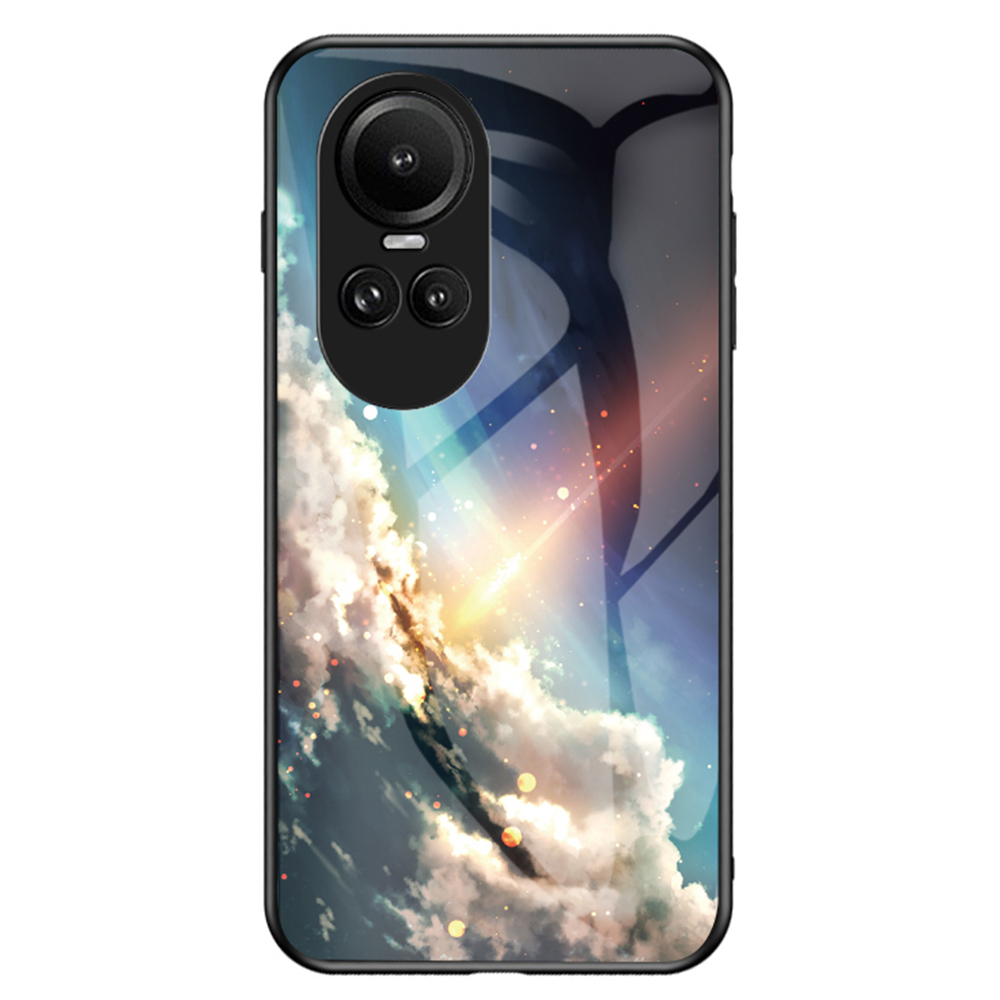 

Für Oppo Reno10 5G (global) / Reno10 Pro 5G (global) Temperiertes Glas+pc+tpu -deckung Starry Sky Muster Phone Hülle - Heller Sternenhimmel, Oppo Reno10 5G (Global)