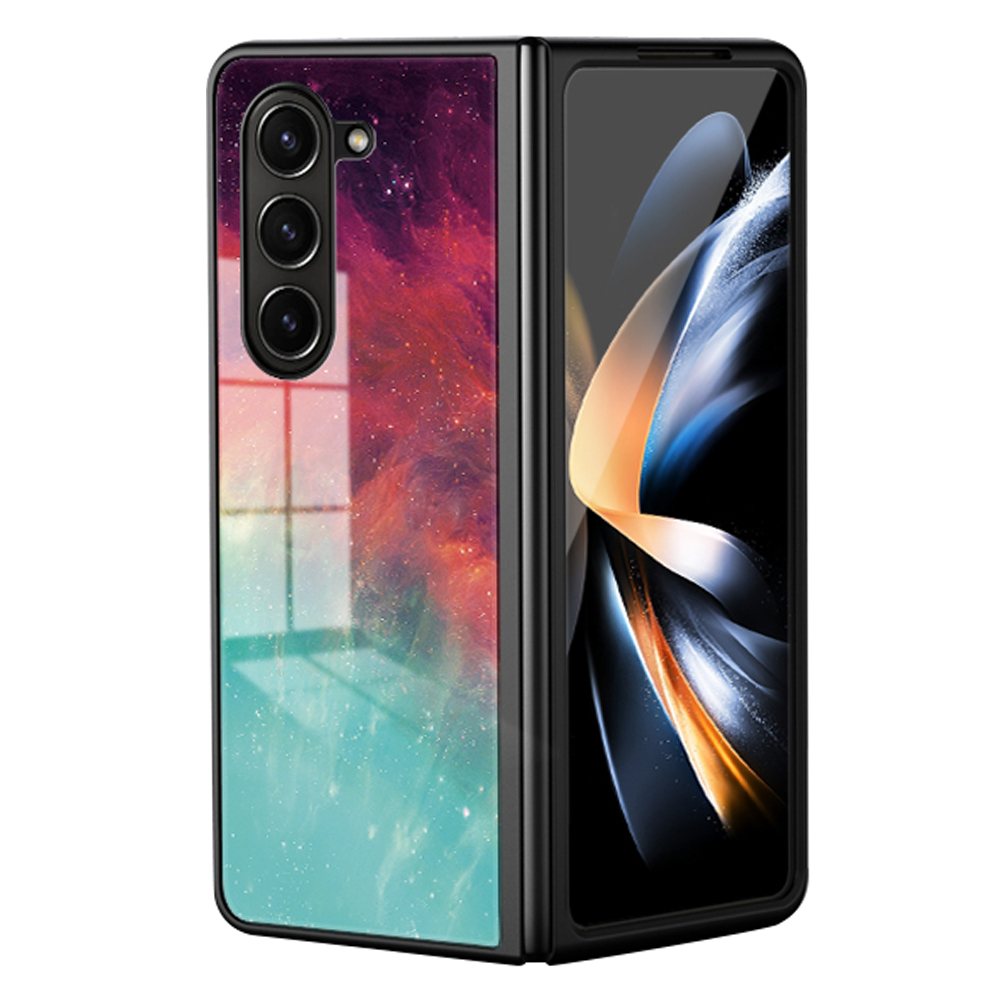 

Für Samsung Galaxy Z Fold5 5G Starry Sky Muster Abdeckung Temperiertes Glas+pc+tpu Hybridschale Telefonabdeckung - Farbe Starry Sky, Galaxy Z Fold5 5G