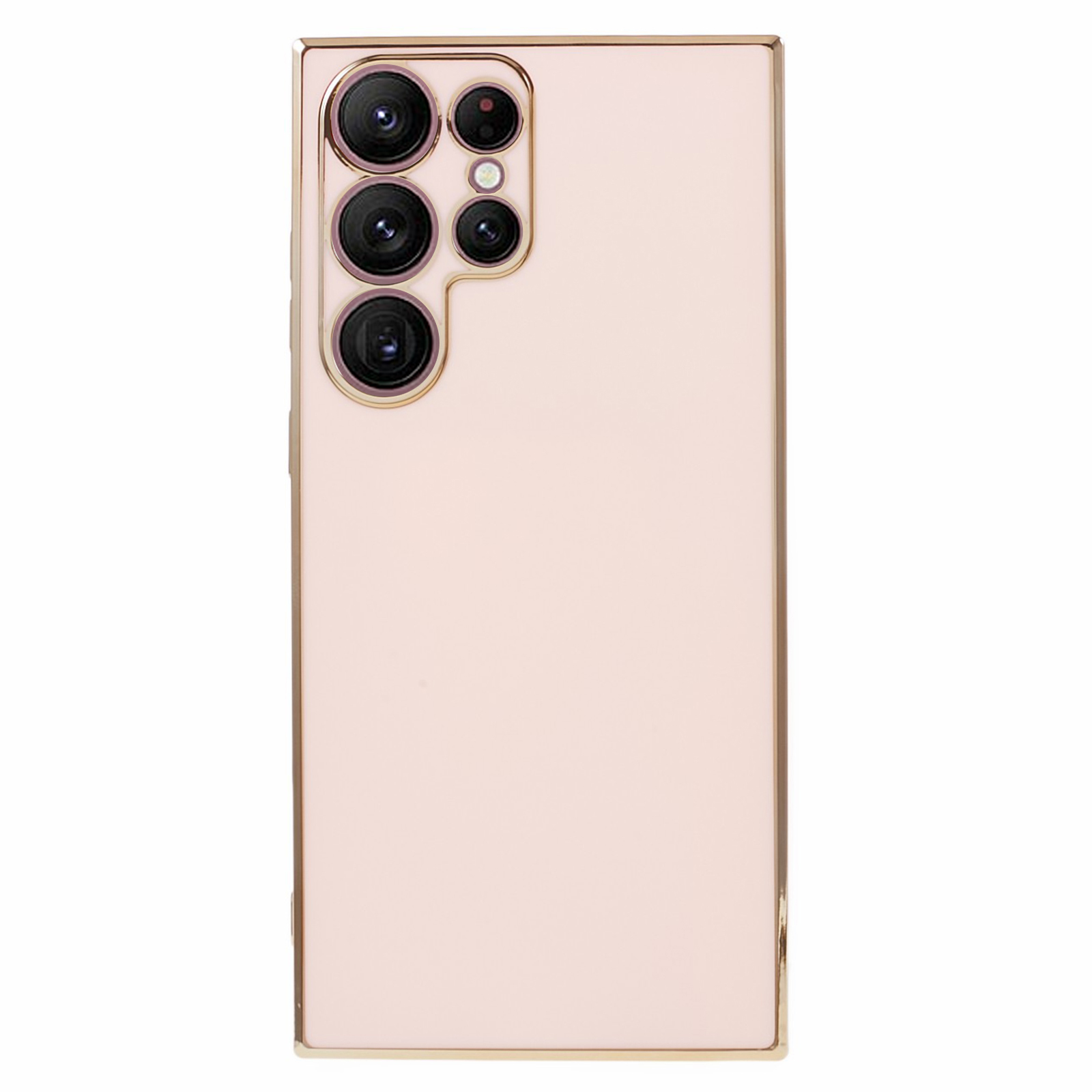 

Für Samsung Galaxy S22 Ultra 5G 6d Elektroplattiertes Gehäuse Glossy Soft TPU -telefonabdeckung - Rosa, Galaxy S22 Ultra 5G
