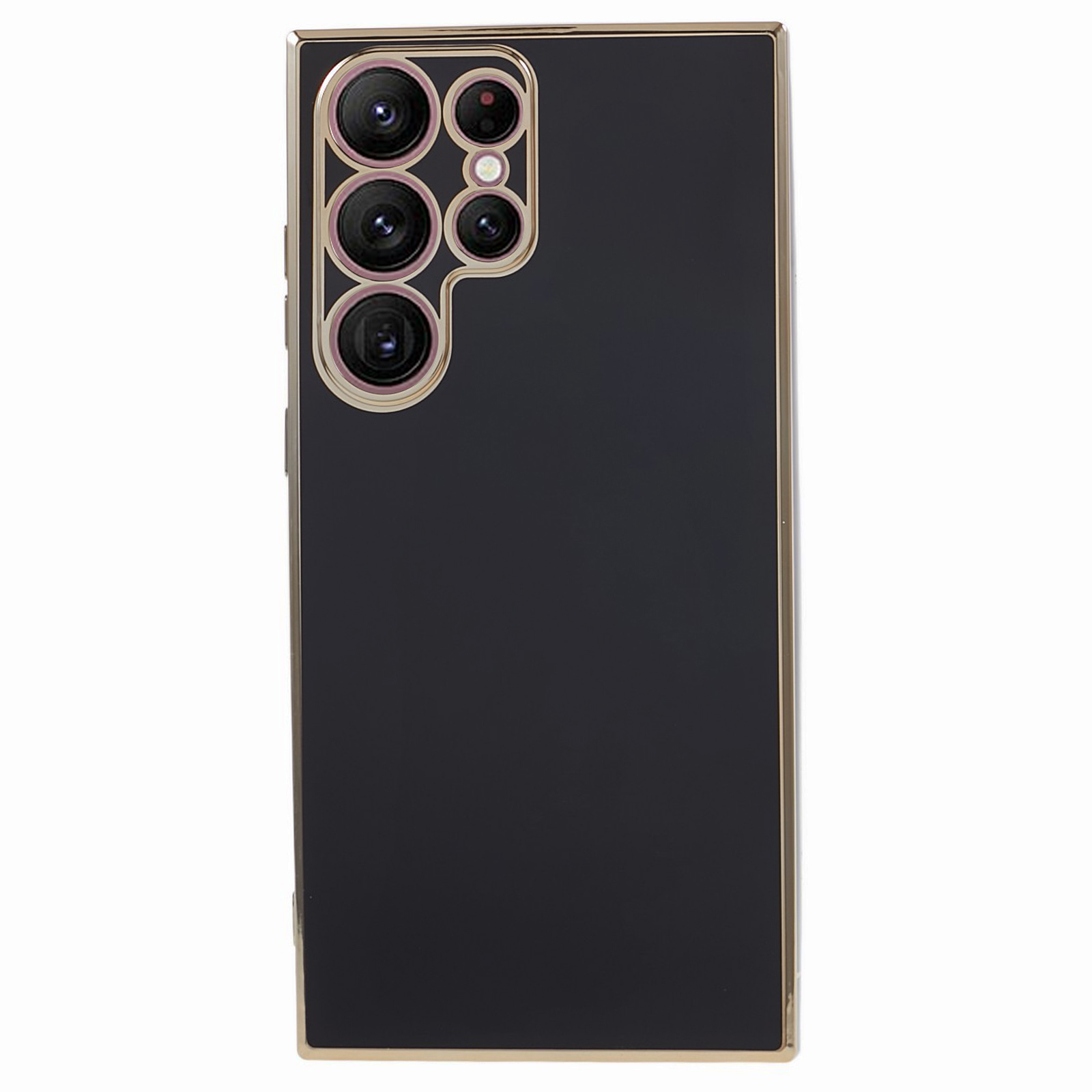 

Für Samsung Galaxy S22 Ultra 5G 6d Elektroplattiertes Gehäuse Glossy Soft TPU -telefonabdeckung - Schwarz, Galaxy S22 Ultra 5G