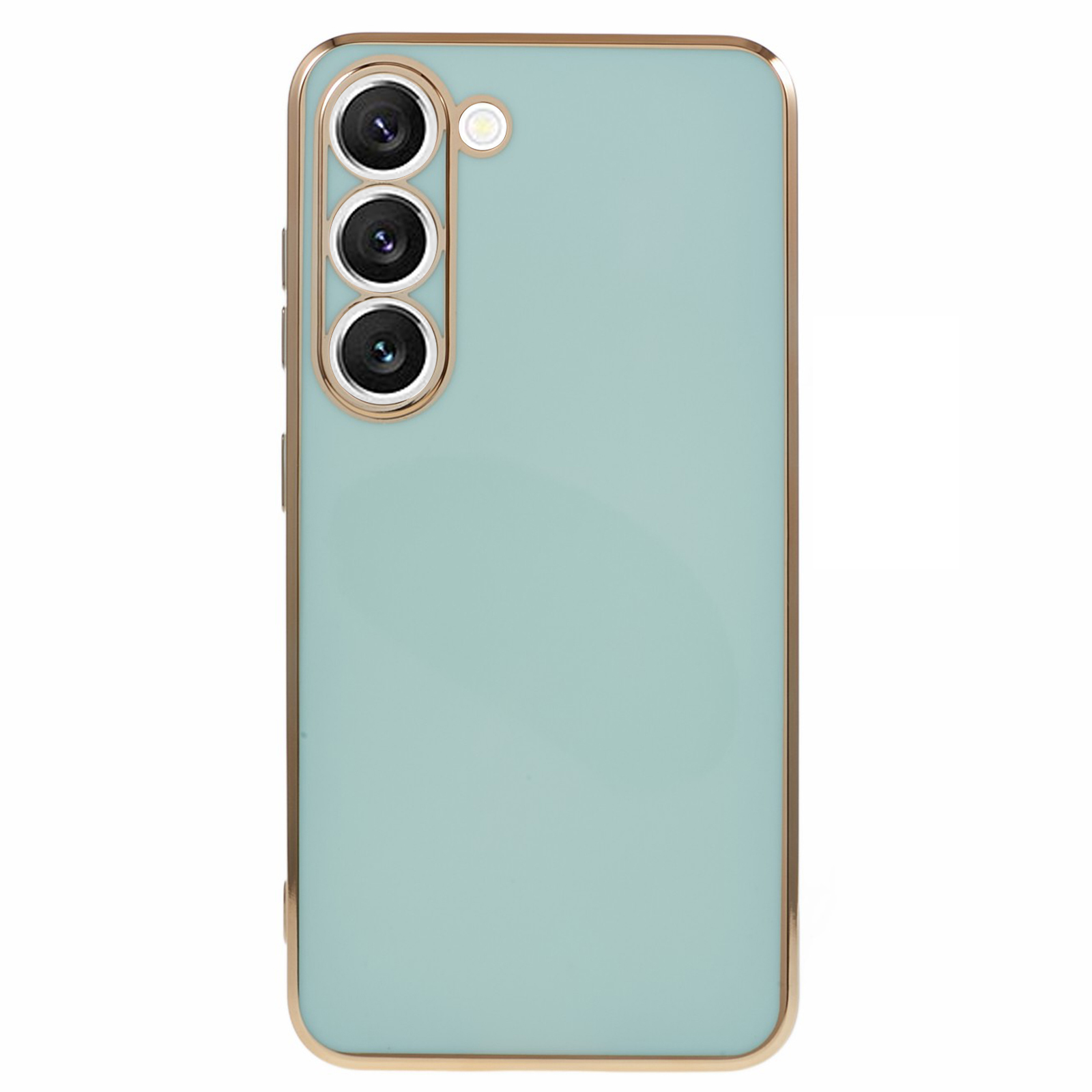 

Schocksicheres TPU -telefonfall Für Samsung Galaxy S22 5G Elektroplieren 6D Glossy Telefonabdeckung - Cyan, Galaxy S22 5G