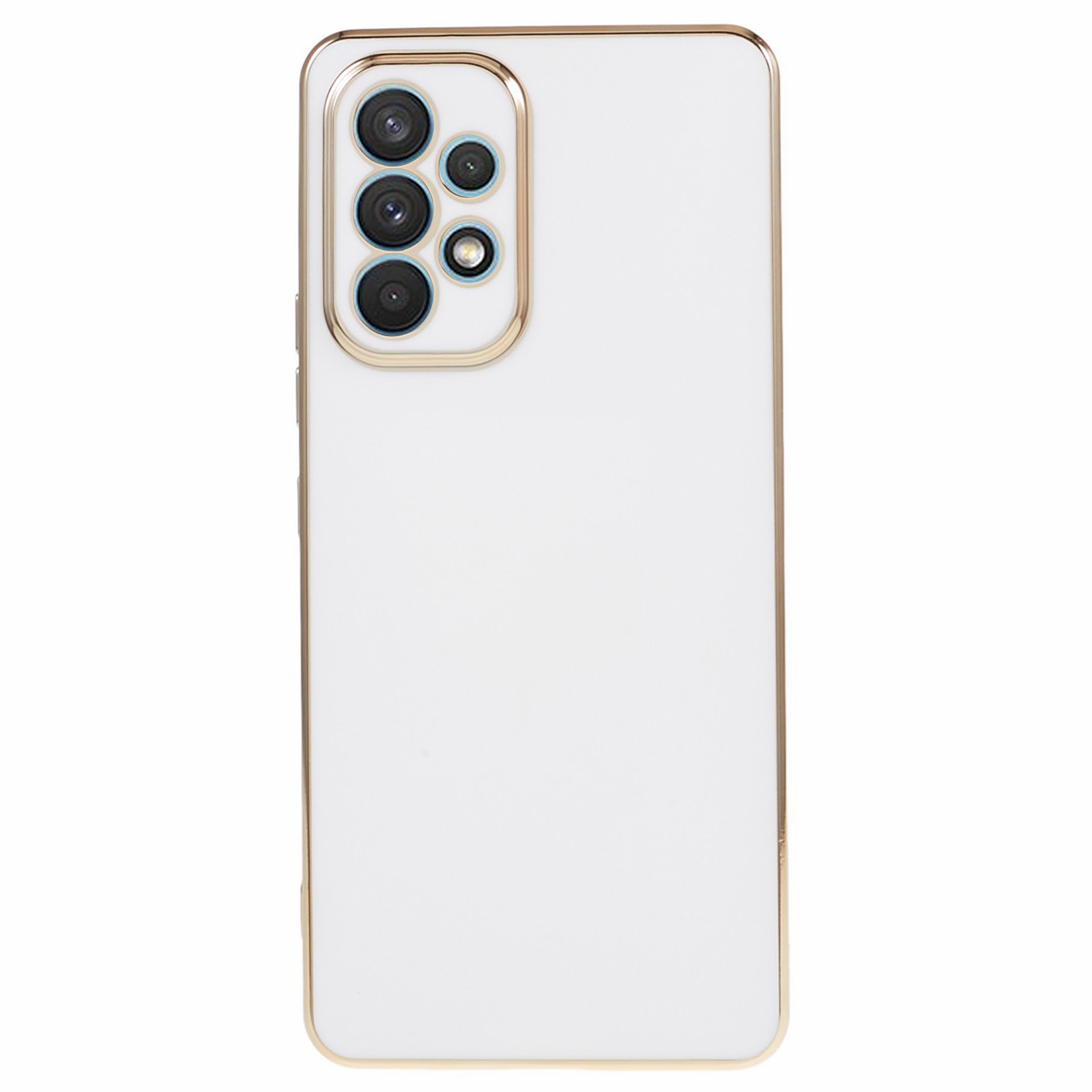 

6d Elektroplierendes Telefongehäuse Für Samsung Galaxy A52 4G / A52 5G / A52s 5g, Weiche TPU -glänzende Schutzabdeckung - Weiß, Galaxy A52 4G