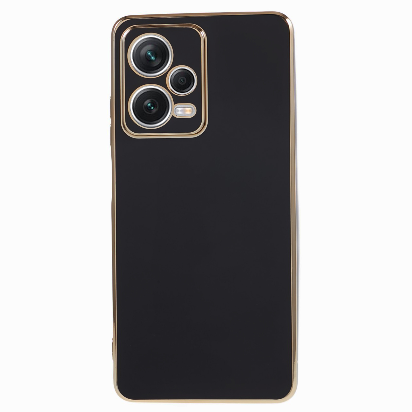 

Für Xiaomi Redmi Hinweis 12 Pro 5G Glossy TPU Phone Case Camera Schutz 6D Elektroplierende Abdeckung - Schwarz, Xiaomi Redmi Note 12 Pro 5G