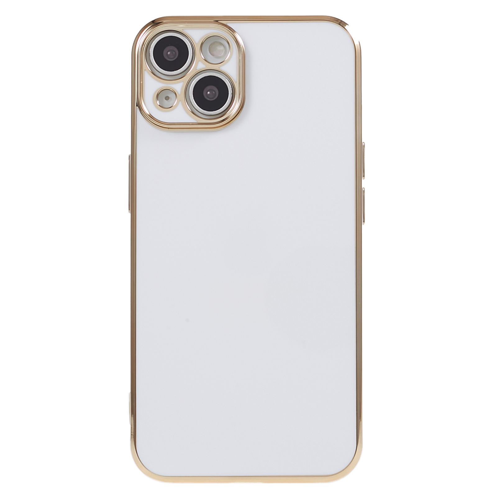 

Für Das Iphone 15 Plus 6D Elektroplierende Abdeckung Hochglänzende Weiche TPU -drop -schutzhülle - Weiß, iPhone 15 Plus