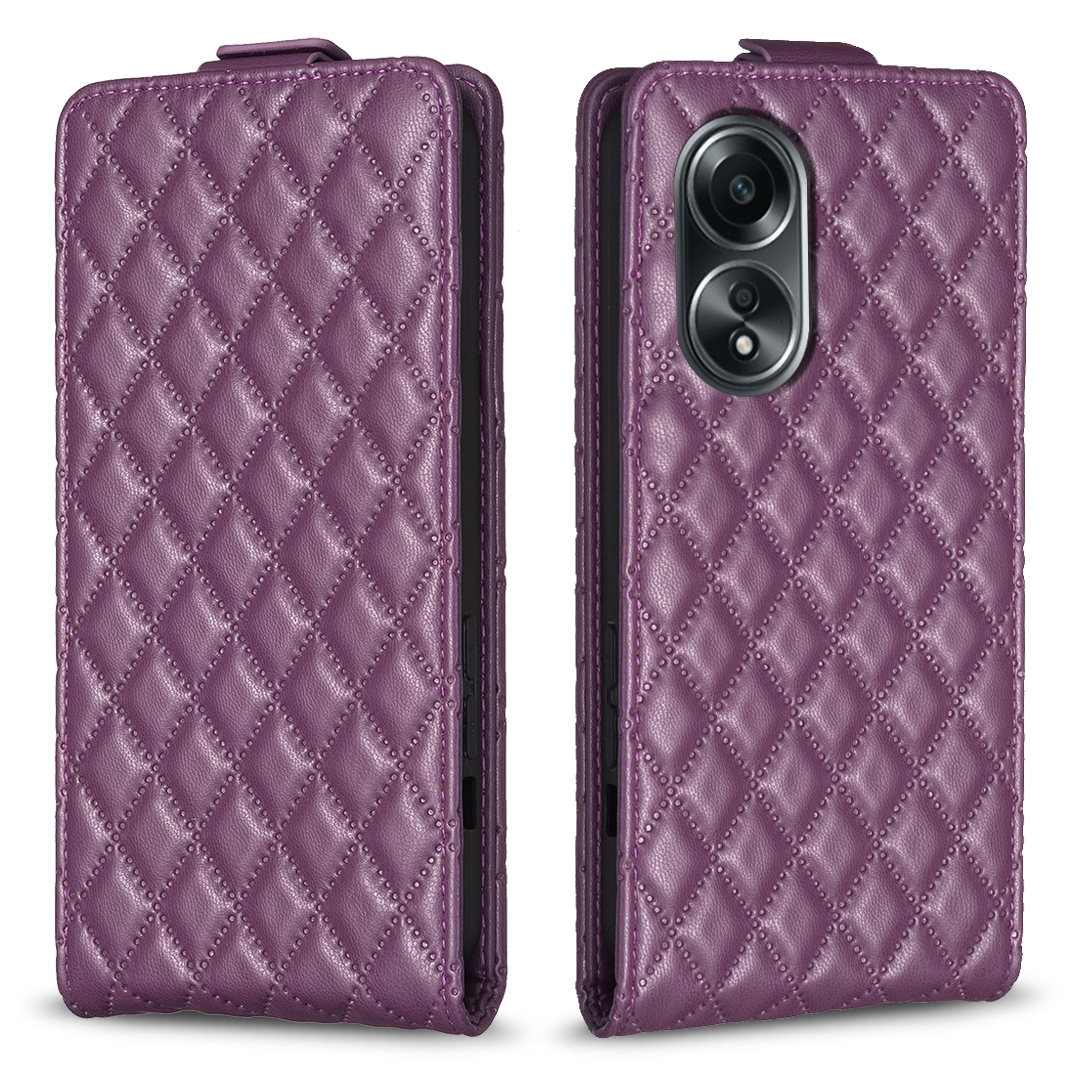 

BF30 Für Oppo A58 4G / A98 5G Eingeprägter PU Lederständer Telefonhülle Vertikale Flip -karten -slots Deckung - Dunkelviolett, Oppo A58 4G