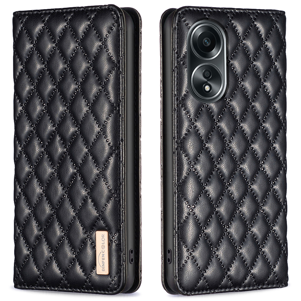

Binfen Color BF Style-16 Für Oppo A58 4g / A98 5G PU Lederstand Cover -kartenhalter Telefonhülle - Schwarz, Oppo A58 4G