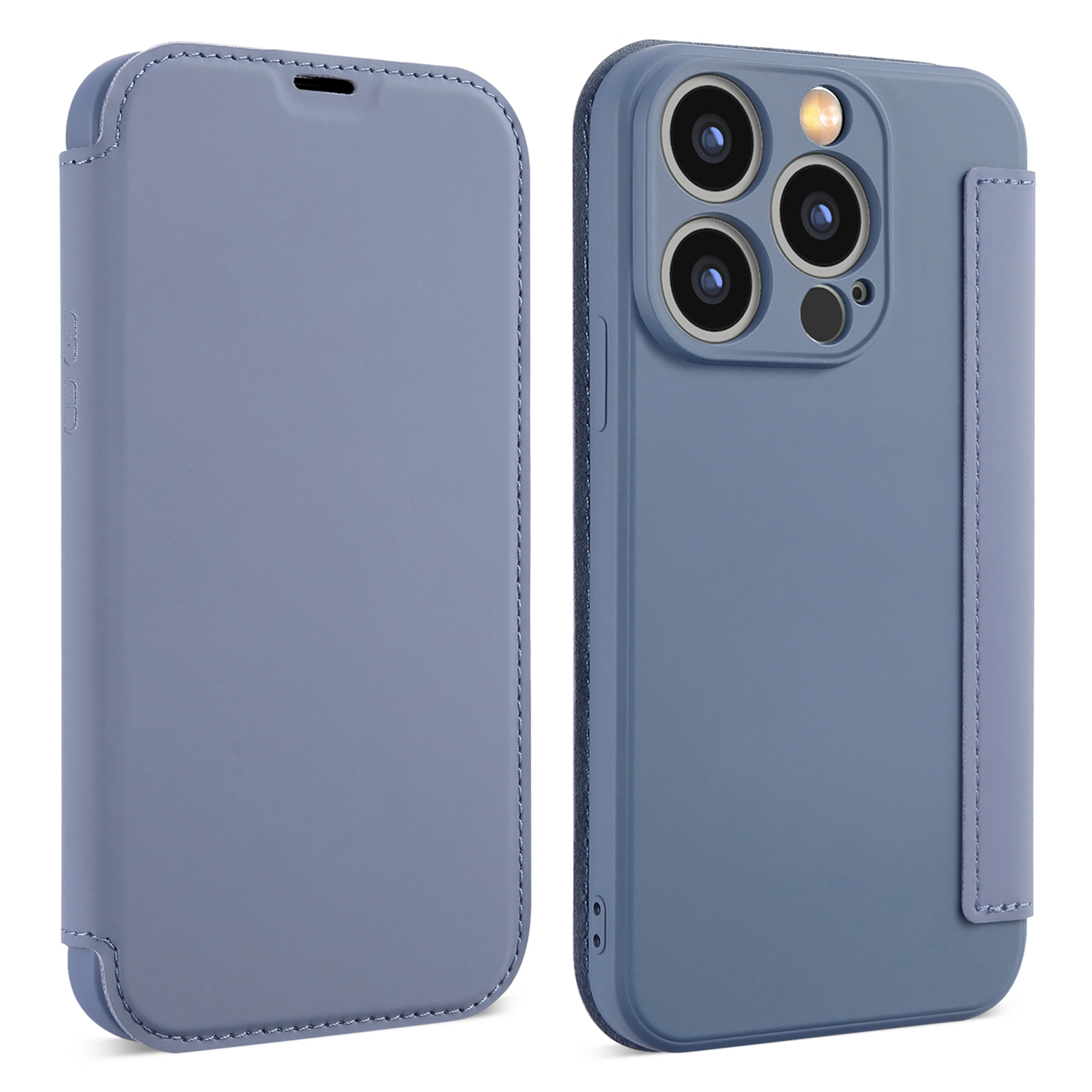 

Skin-touch-telefonabdeckung Für Iphone 15 Pro Max, Stoßdämpfer Kartenhalter Flüssige Silikon-kickständer Hülle - Grau, iPhone 15 Pro Max