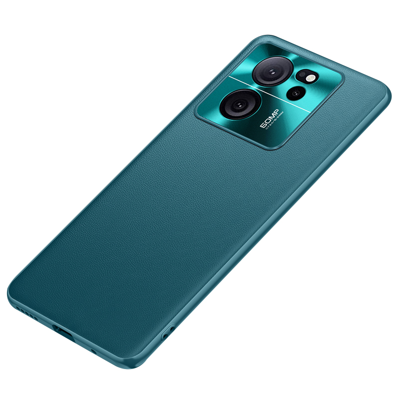 

Für Xiaomi Redmi K60 Ultra Pu-lederbeschichteter TPU + PC Phone Hülle Metalllinsenschutz Anti-drop-abdeckung - Grün, Xiaomi Redmi K60 Ultra
