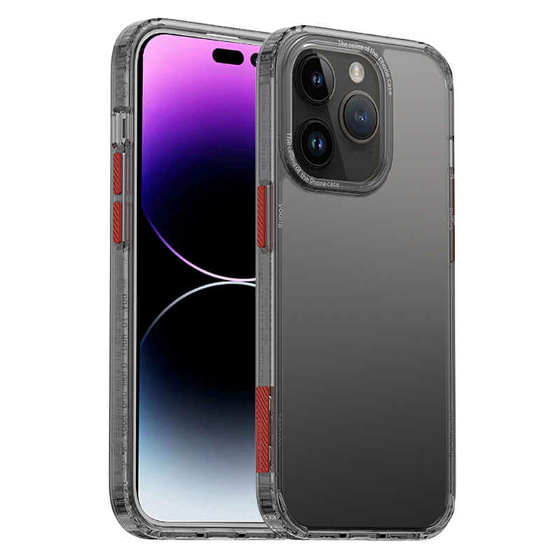 

Für Iphone 15 Pro Four Corners Airbag Mobile Hülle Schockdichte PC+TPU -rückzugabdeckung - Schwarz, iPhone 15 Pro