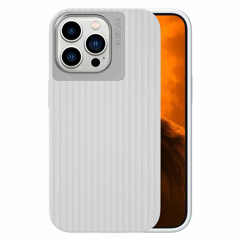 

Für Iphone 15 Pro Liquid Silicon+pc+aluminiumlegierung Telefonhülle Verschiebung Der Lining -abdeckung - Weiß, iPhone 15 Pro