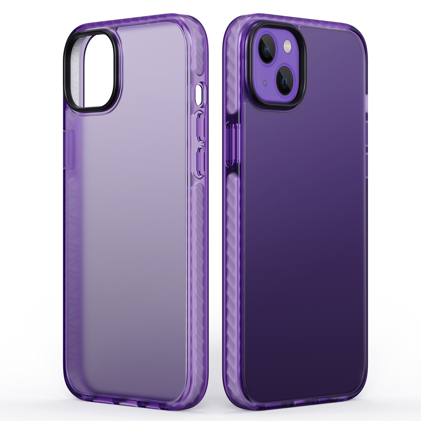 

Schutzabdeckung Für Iphone 15 Drop Resistant Matte PC+TPU -telefon Zurück - Lila, iPhone 15