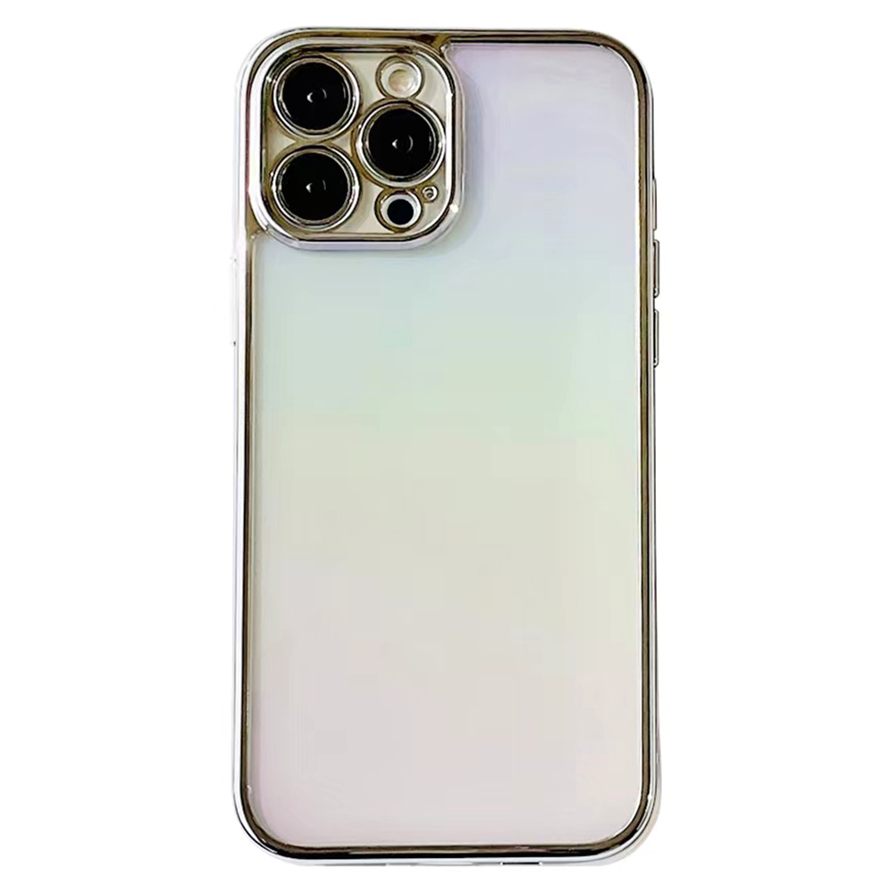 

Für Iphone 15 Pro Anti-srcatch-schutzhülle TPU+PC Buntes Elektroplierende Telefonabdeckung - Silber, iPhone 15 Pro