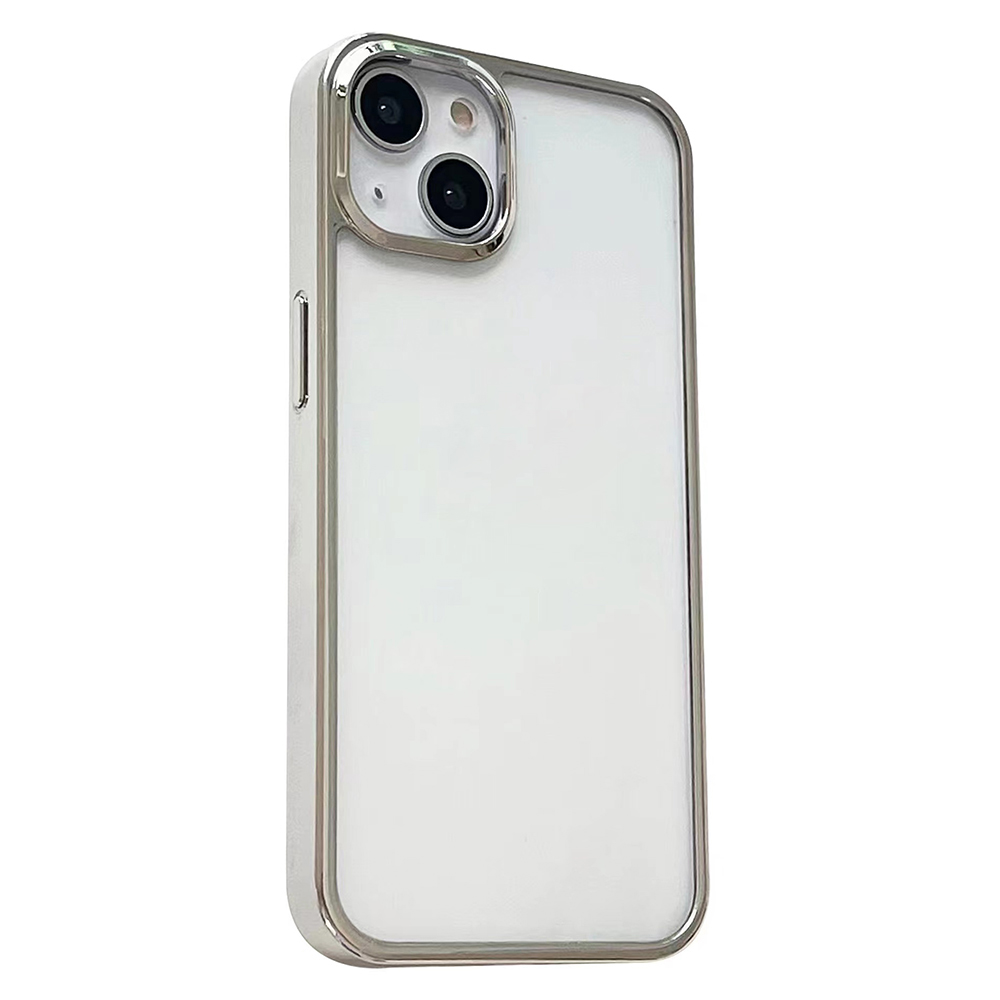 

Anti-fall-kristall-clear-hülle Für Iphone 15 Pro Elektroplatten TPU+PC Slim Telefonabdeckung - Silber, iPhone 15 Pro