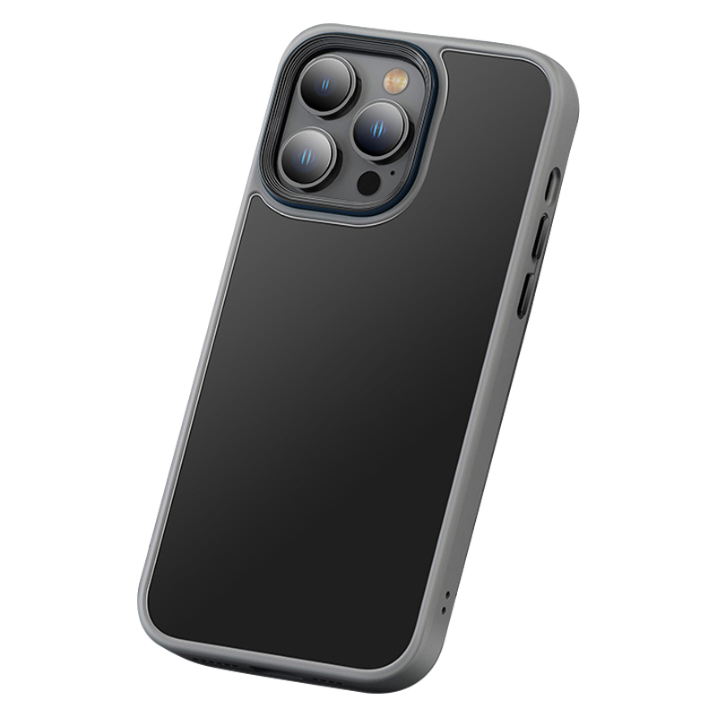 

Matte Pc+tpu-hülle Für Iphone 15 Pro Max Skin-Touch Slim Phone Cover Mit Metalllinsenrahmen - Hellgrau, iPhone 15 Pro Max