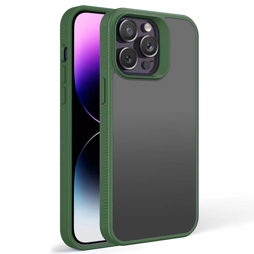 

G-stil Skin-touch Tpu+pc-telefonhülle Für Iphone 15, Matte Anti-kratzer-telefonabdeckung - Grün, iPhone 15