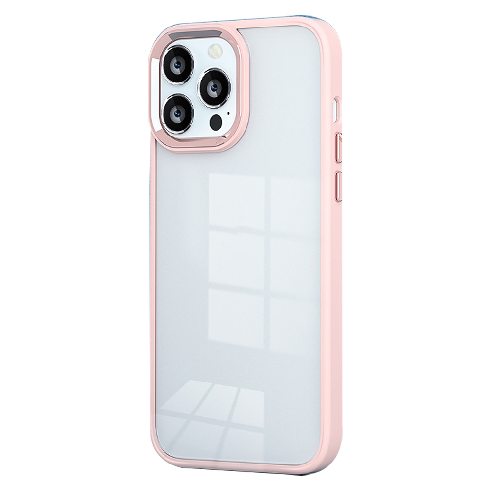 

Für Iphone 15 Pro Candy Farbe Hohe Transparenz TPU+PC Phone Case Skin-touch-anti-drop-rückdecke - Rosa, iPhone 15 Pro