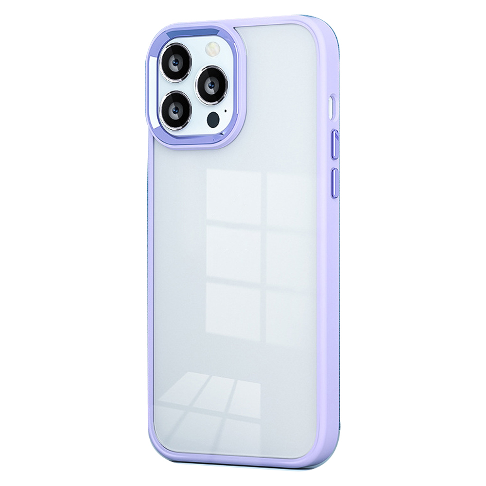 

Für Iphone 15 Pro Candy Farbe Hohe Transparenz TPU+PC Phone Case Skin-touch-anti-drop-rückdecke - Lila, iPhone 15 Pro