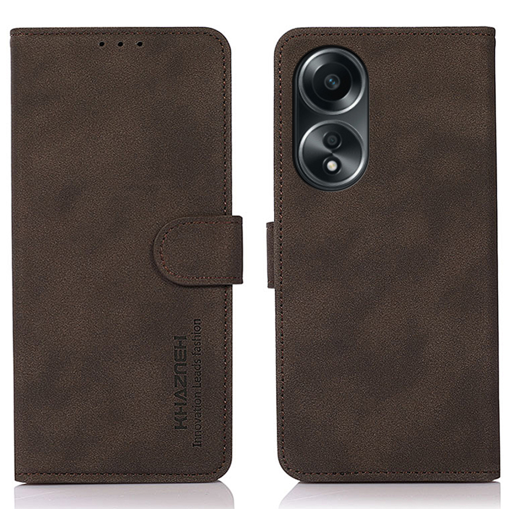 

Khazneh Für Oppo A58 5G Feine Textur Brieftasche PU Leder Smartphone Hülle Telefon Telefung - Braun, Oppo A58 5G