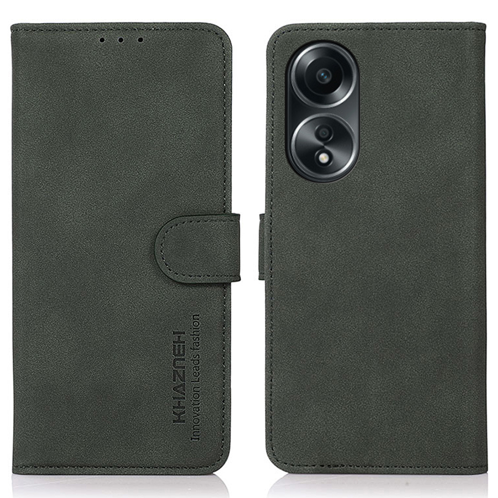 

Khazneh Für Oppo A58 5G Feine Textur Brieftasche PU Leder Smartphone Hülle Telefon Telefung - Grün, Oppo A58 5G