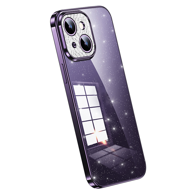 

Sulada Xingzuan -serie Für Iphone 15 Elektroplattenkoffer Glitter Strass Decor Schockdes TPU -telefon Rückzug - Lila, iPhone 15