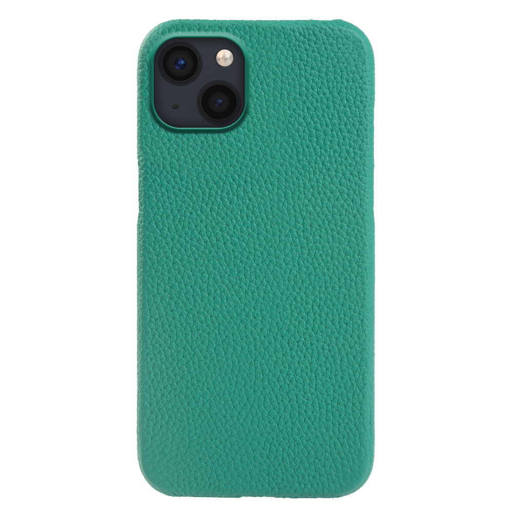 

Für Iphone 14 Rückdecke Echtes Kuhleder+pc Phone Guard Case Kompatibel Mit Magsafe - Cyan, iPhone 14