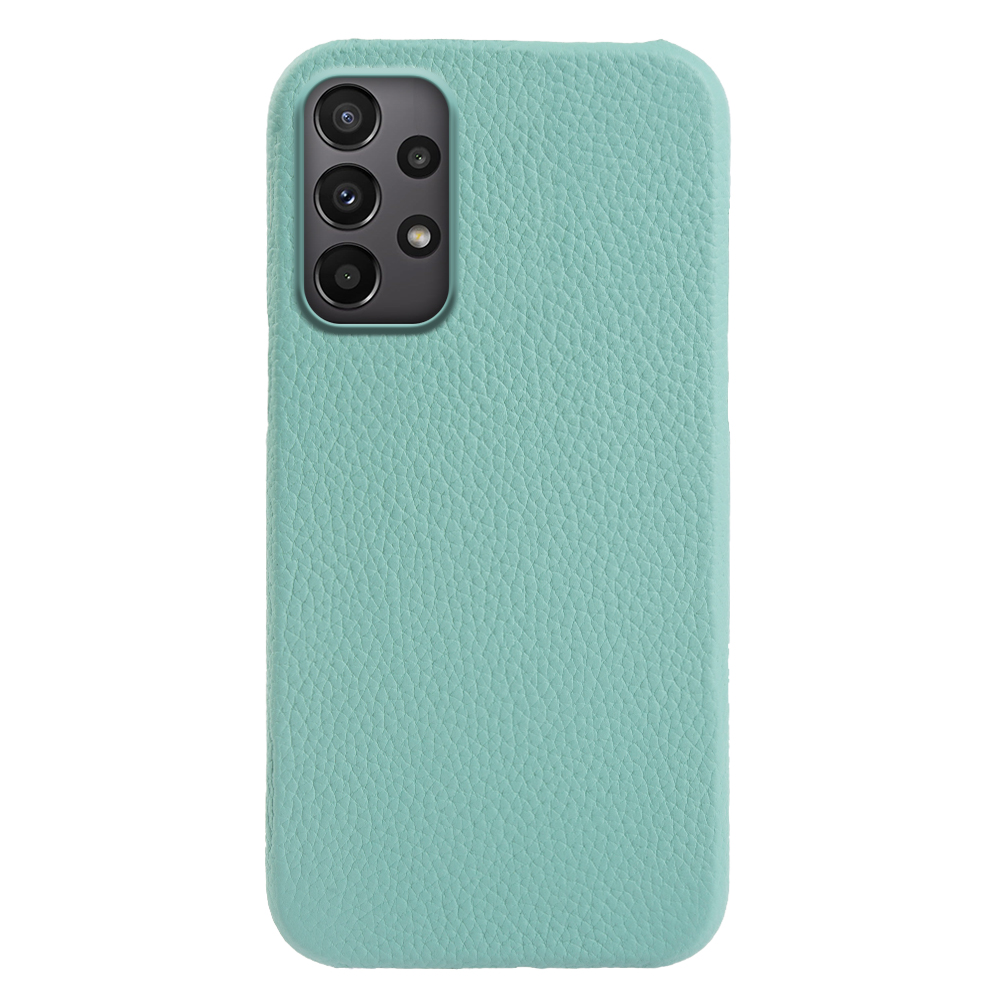

Für Samsung Galaxy A23 4G / A23 5G (Global Version) Telefonkoffer Mikrofaserfutter Echte Kuhleder -pc -shell - Minzgrün, Galaxy A23 4G