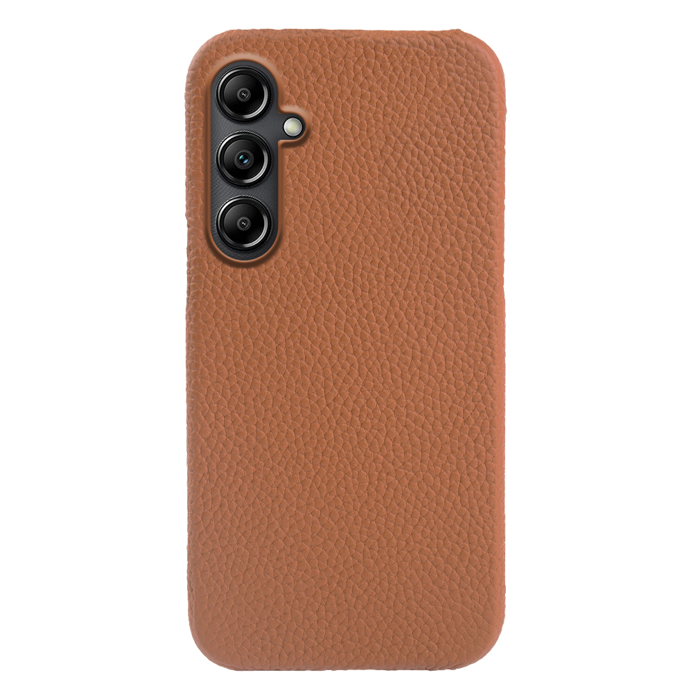 

Handy -hülle Für Samsung Galaxy A14 4G / 5g, Schockdes Echter Kuhleder -pc -rückenhülle Mit Leder -leder -pcs - Braun, Galaxy A14 5G