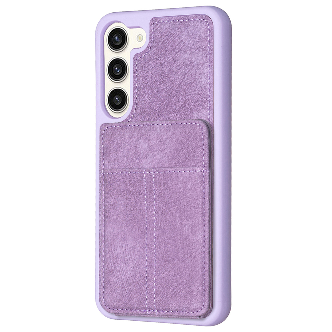 

BF28 Für Samsung Galaxy S23+ Kartensteckplätze Mattes PU -lederbeschichteter TPU -telefonabdeck - Lila, Galaxy S23+